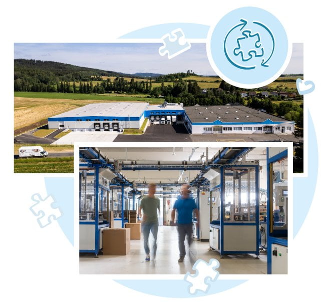 Při výrobě puzzle v naší moderní výrobní budově se spoléháme na zelenou elektřinu