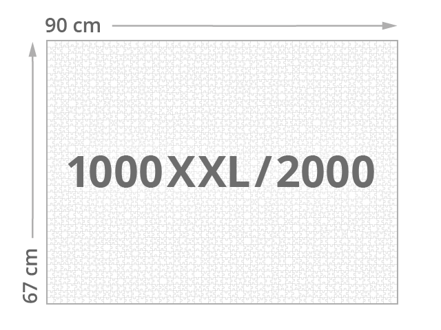 Složená velikost 1000 XXL / 2000 dílků