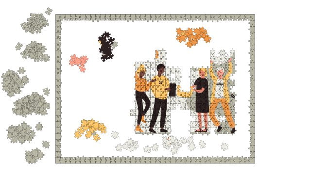 Začněte snadno rozpoznatelnými dílky a postupně se prokousávejte k těm obtížnějším.